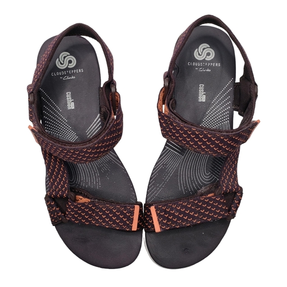 Clarks | Shoes | Cloudsteppers By Clarks Wide Width Soft Cushion Athletic  Sandals Womens 75w | Poshmark